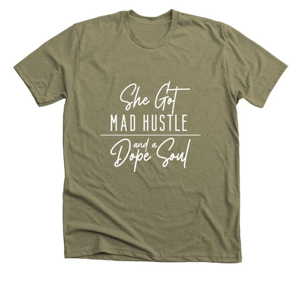 She got mad hustle and a dope soul t-shirt